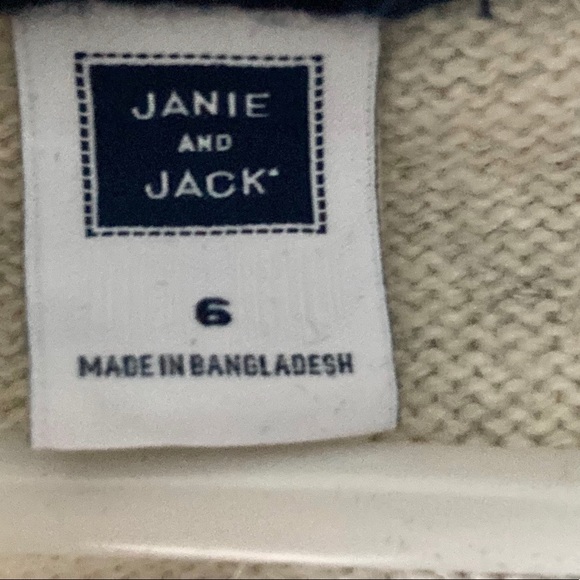 Janie and Jack Quarter Zip Mock Neck Sweater 6 - Picture 5 of 8